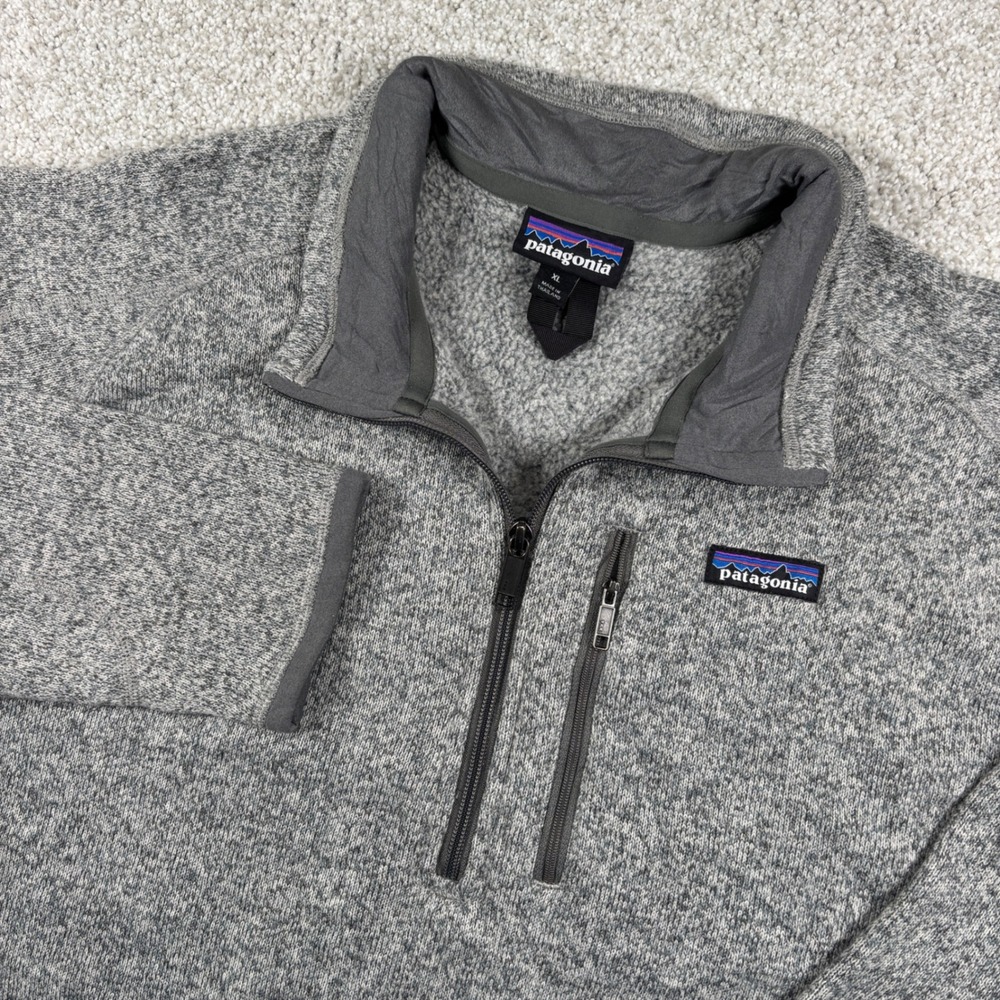 Patagonia Better Sweater Women XL Gray Quarter Zip Fleece Pullover 25528